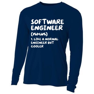 Software Engineer Definition Funny Engineering Cooling Performance Long Sleeve Crew