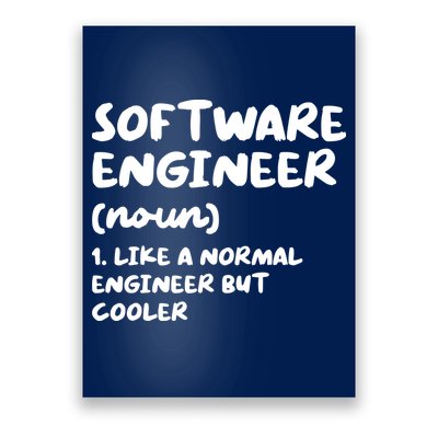 Software Engineer Definition Funny Engineering Poster