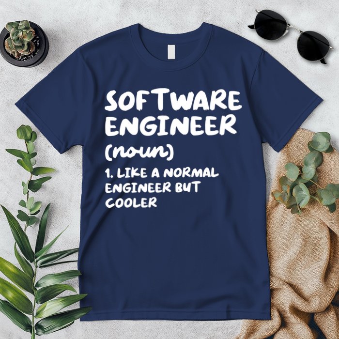 Software Engineer Definition Funny Engineering Premium T-Shirt