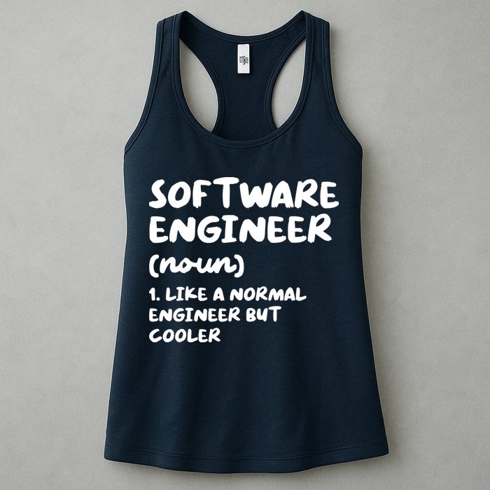 Software Engineer Definition Funny Engineering Womens Tank Top