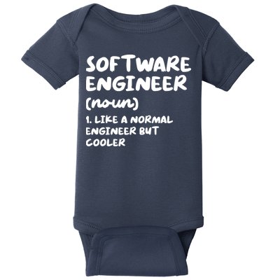 Software Engineer Definition Funny Engineering Baby Bodysuit