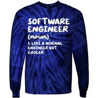 Software Engineer Definition Funny Engineering Tie-Dye Long Sleeve Shirt