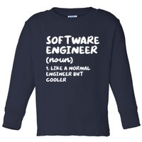 Software Engineer Definition Funny Engineering Toddler Long Sleeve Shirt