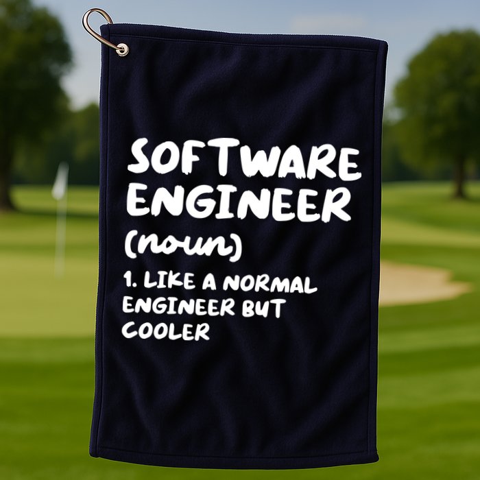 Software Engineer Definition Funny Engineering Golf Towel
