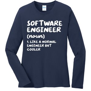 Software Engineer Definition Funny Engineering Ladies Long Sleeve Shirt