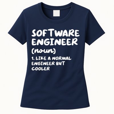 Software Engineer Definition Funny Engineering Womens T-Shirt