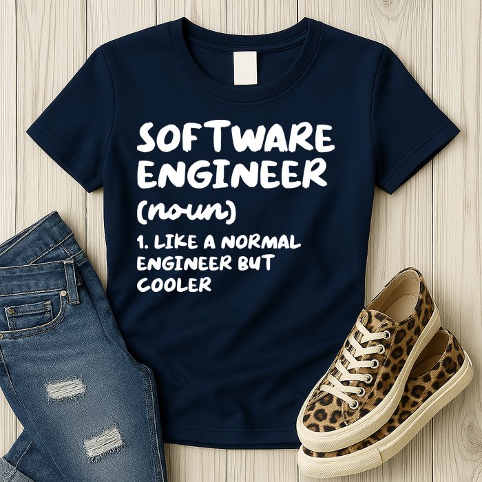 Software Engineer Definition Funny Engineering Womens T-Shirt