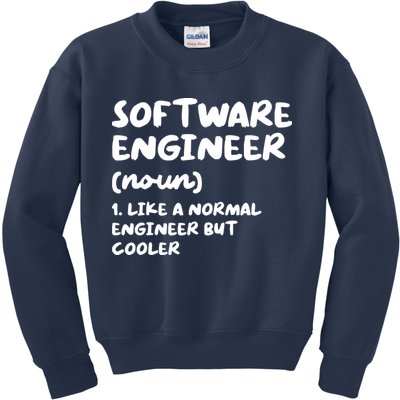 Software Engineer Definition Funny Engineering Kids Sweatshirt