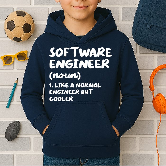 Software Engineer Definition Funny Engineering Kids Hoodie