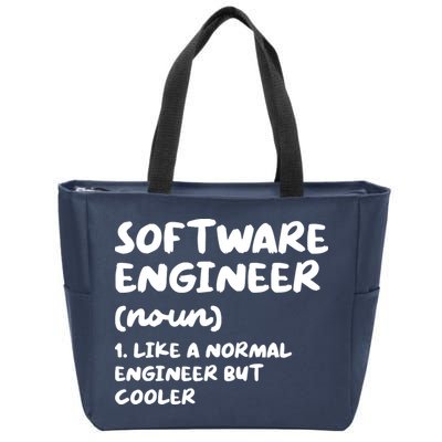 Software Engineer Definition Funny Engineering Zip Tote Bag