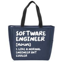 Software Engineer Definition Funny Engineering Zip Tote Bag