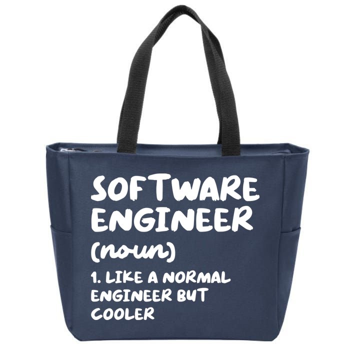 Software Engineer Definition Funny Engineering Zip Tote Bag
