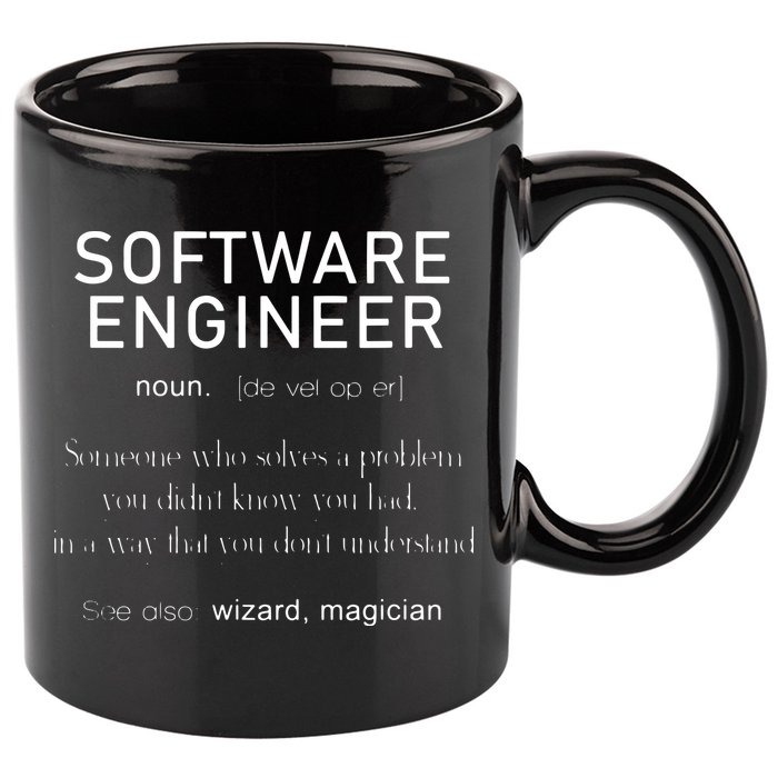 Software Engineer Definition Shirts Coder Definition 11oz C Handle Ceramic Mug