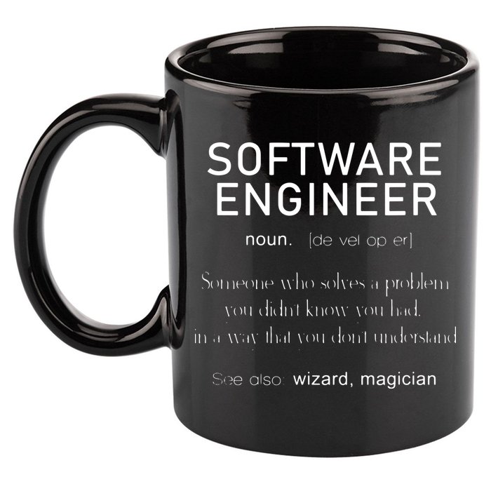 Software Engineer Definition Shirts Coder Definition 11oz C Handle Ceramic Mug