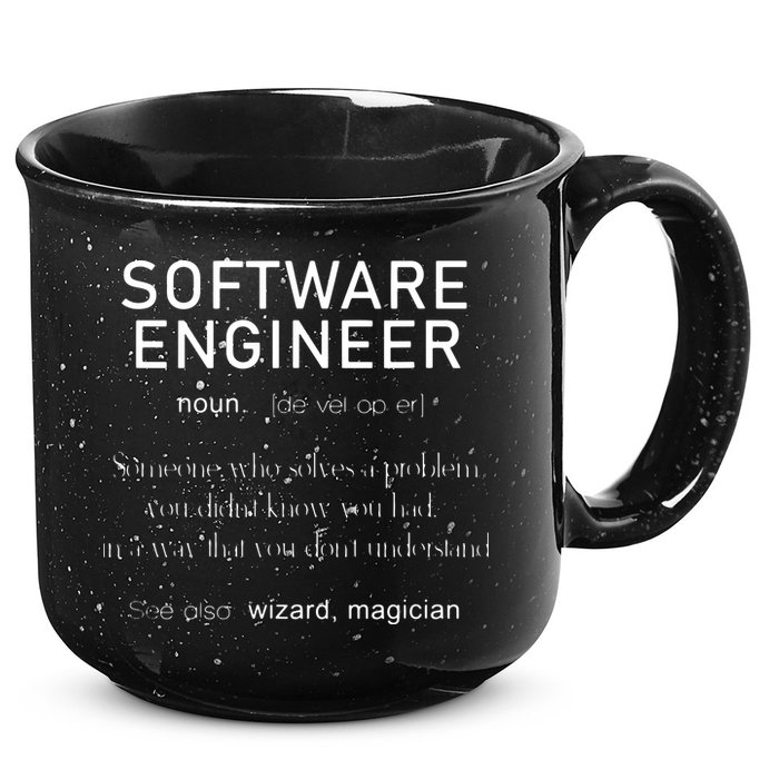 Software Engineer Definition Shirts Coder Definition 15oz Campfire Ceramic Mug
