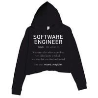 Software Engineer Definition Shirts Coder Definition Crop Fleece Hoodie