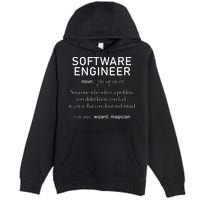 Software Engineer Definition Shirts Coder Definition Premium Pullover Hoodie