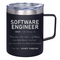 Software Engineer Definition Shirts Coder Definition 12oz Stainless Steel Coffee Mug