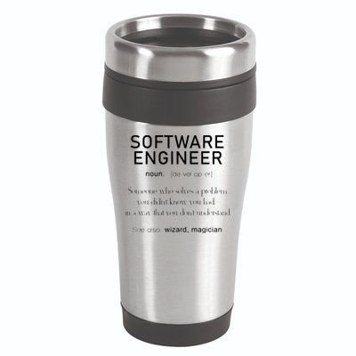 Software Engineer Definition Shirts Coder Definition 16oz Travel Tumbler