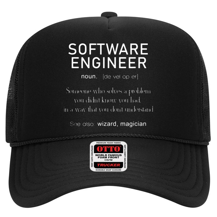 Software Engineer Definition Shirts Coder Definition Trucker Hat