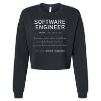 Software Engineer Definition Shirts Coder Definition Cropped Pullover Crew