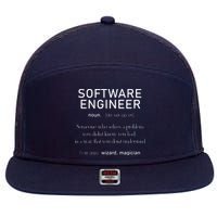 Software Engineer Definition Shirts Coder Definition 7 Panel Mesh Trucker Snapback Hat