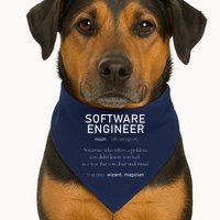 Software Engineer Definition Shirts Coder Definition USA-Made Doggie Bandana