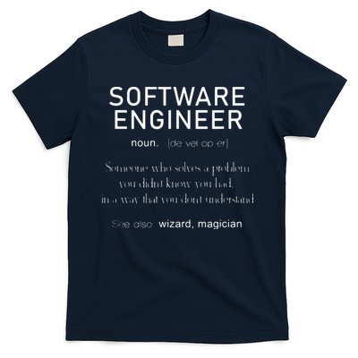 Software Engineer Definition Shirts Coder Definition T-Shirt
