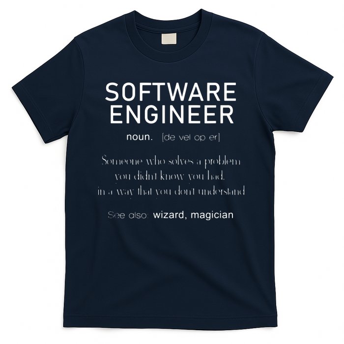 Software Engineer Definition Shirts Coder Definition T-Shirt