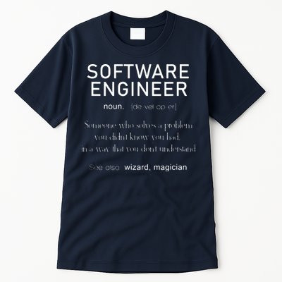 Software Engineer Definition Shirts Coder Definition Tall T-Shirt