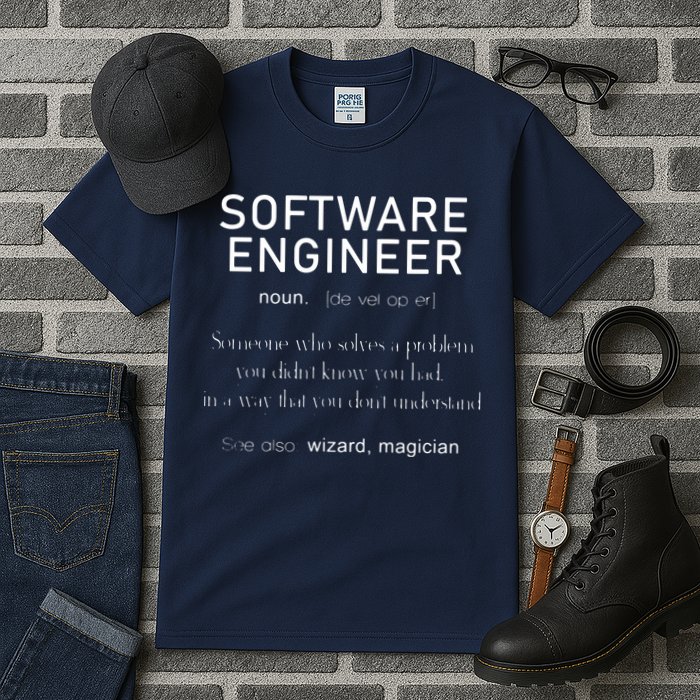 Software Engineer Definition Shirts Coder Definition Tall T-Shirt