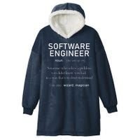 Software Engineer Definition Shirts Coder Definition Hooded Wearable Blanket