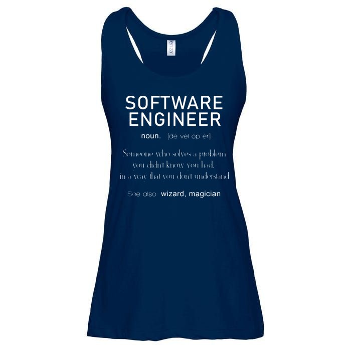 Software Engineer Definition Shirts Coder Definition Ladies Essential Flowy Tank