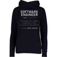 Software Engineer Definition Shirts Coder Definition Womens Funnel Neck Pullover Hood