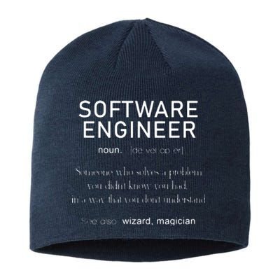 Software Engineer Definition Shirts Coder Definition Sustainable Beanie