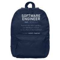 Software Engineer Definition Shirts Coder Definition 16 in Basic Backpack