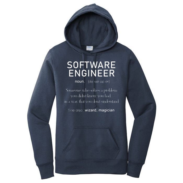 Software Engineer Definition Shirts Coder Definition Women's Pullover Hoodie