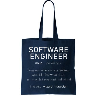 Software Engineer Definition Shirts Coder Definition Bag