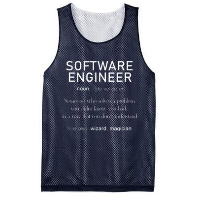 Software Engineer Definition Shirts Coder Definition Mesh Reversible Basketball Jersey Tank