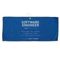 Software Engineer Definition Shirts Coder Definition Large Microfiber Waffle Golf Towel