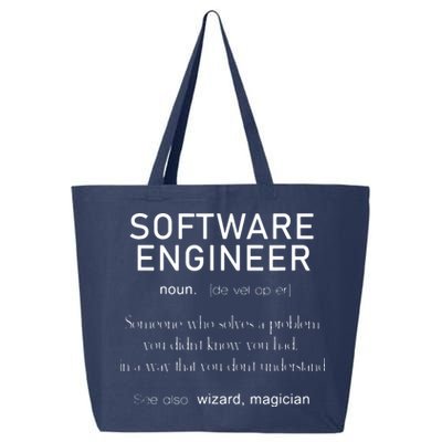 Software Engineer Definition Shirts Coder Definition 25L Jumbo Tote