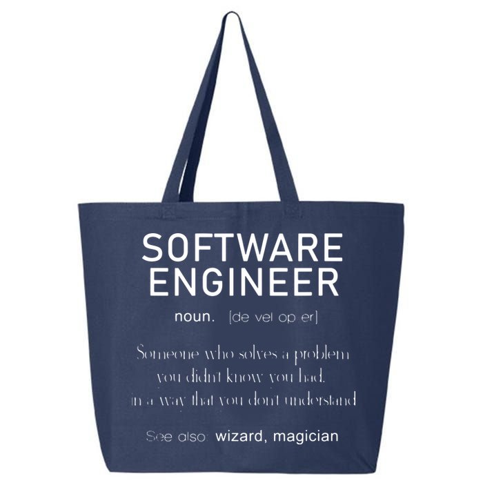 Software Engineer Definition Shirts Coder Definition 25L Jumbo Tote