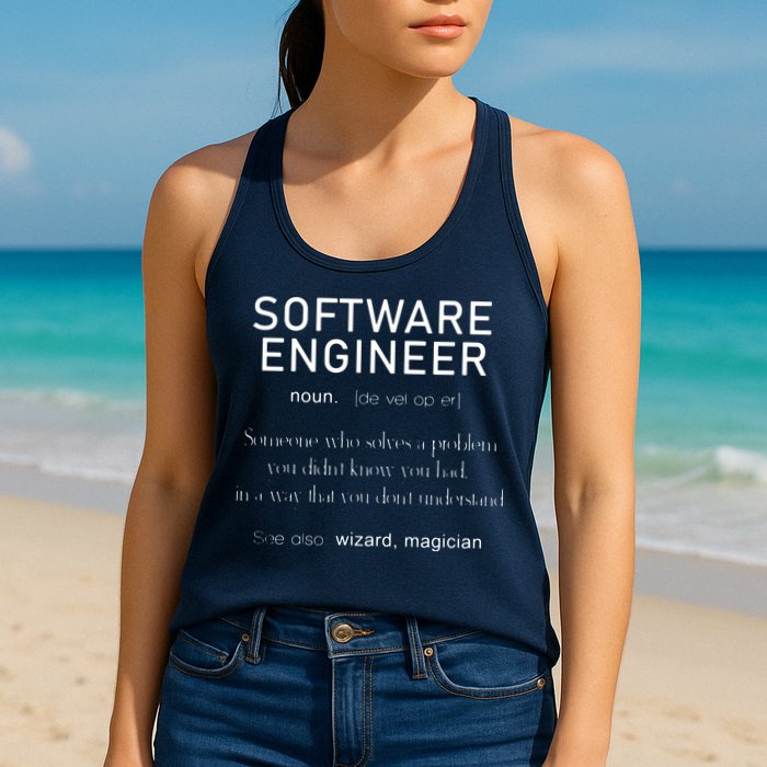 Software Engineer Definition Shirts Coder Definition Womens Tank Top