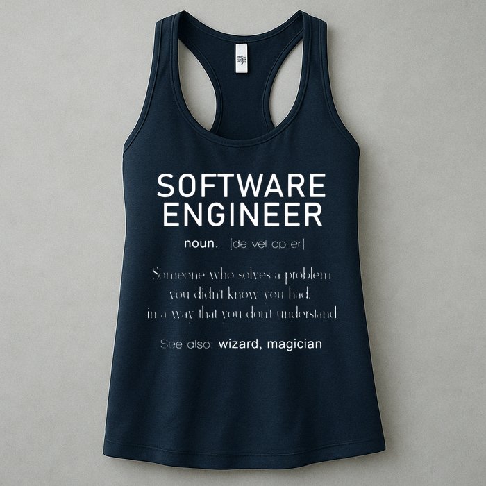 Software Engineer Definition Shirts Coder Definition Womens Tank Top