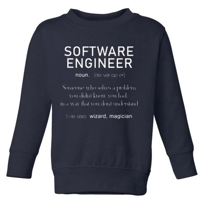 Software Engineer Definition Shirts Coder Definition Toddler Sweatshirt