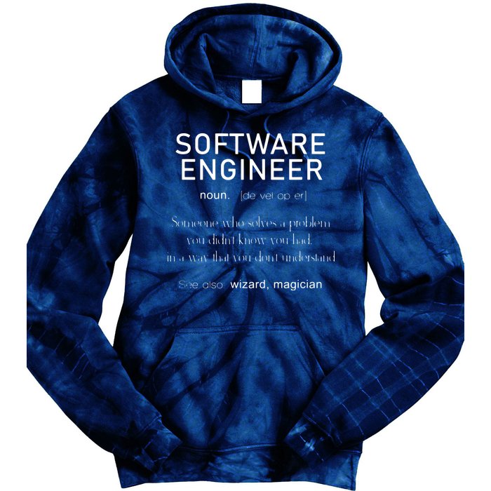 Software Engineer Definition Shirts Coder Definition Tie Dye Hoodie