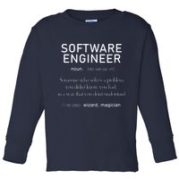 Software Engineer Definition Shirts Coder Definition Toddler Long Sleeve Shirt