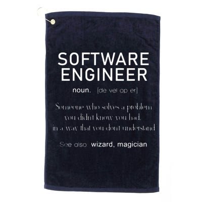 Software Engineer Definition Shirts Coder Definition Golf Towel
