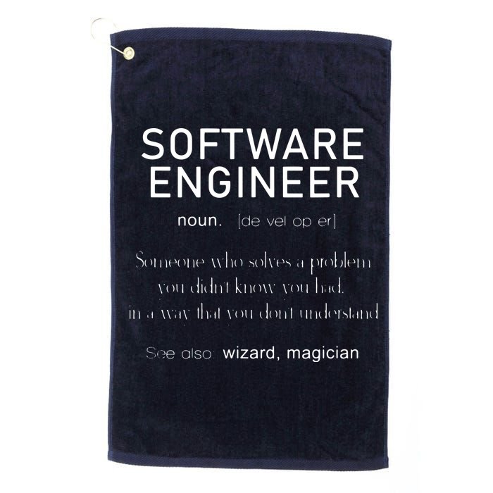 Software Engineer Definition Shirts Coder Definition Golf Towel