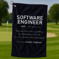 Software Engineer Definition Shirts Coder Definition Golf Towel